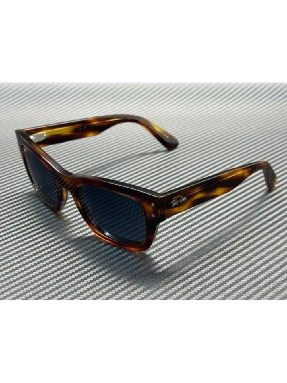 New Ray-Ban Men Striped Havana Sunglasses 55-20-145